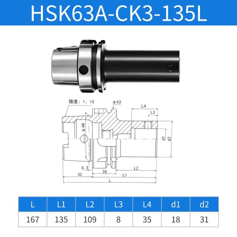 10008 HSK63A HSK100A Fine Boring Shank HSK Rough Boring Shank CK1/2/3/4/5/6 Fine Adjustment Boring Tools Shandong Denso Pricision Tools Co.,Ltd.